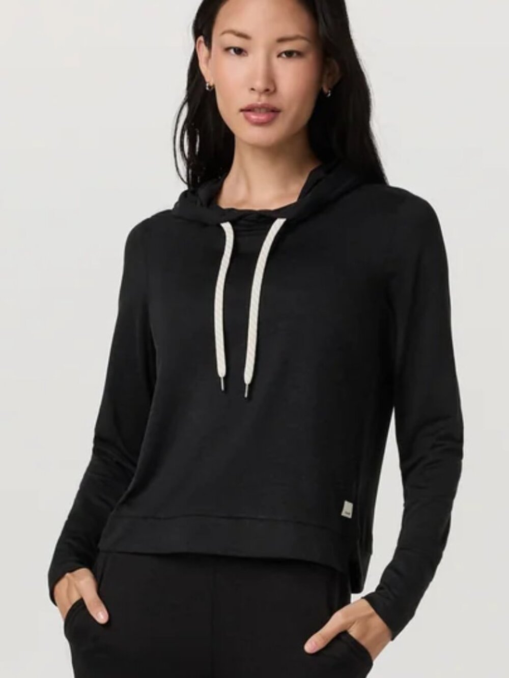 VUORI S Black Heather Halo Essential Hoodie